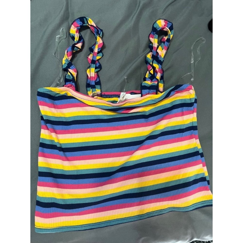 NWT Striped Crop Top